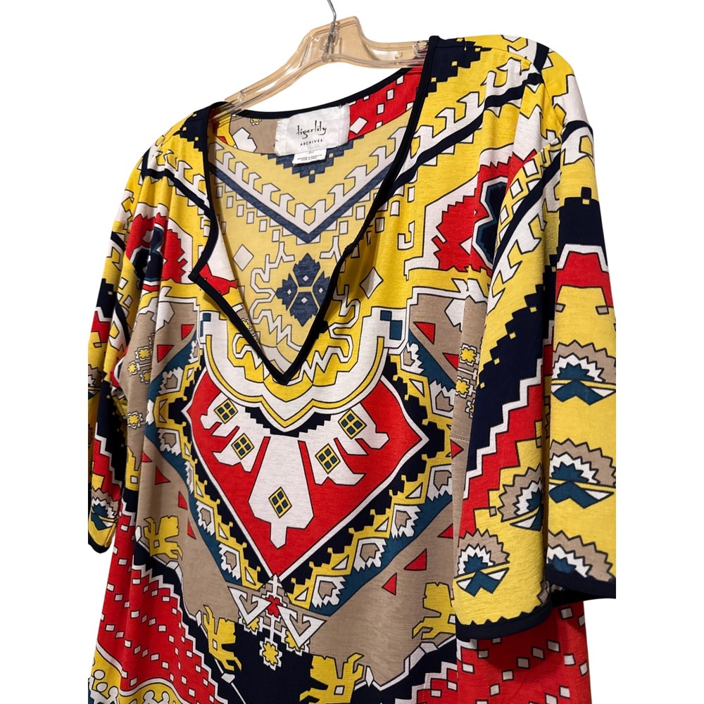 Tigerlily Archives Yellow Geometric Tribal Tunic Top Mini Kaftan Australia L
